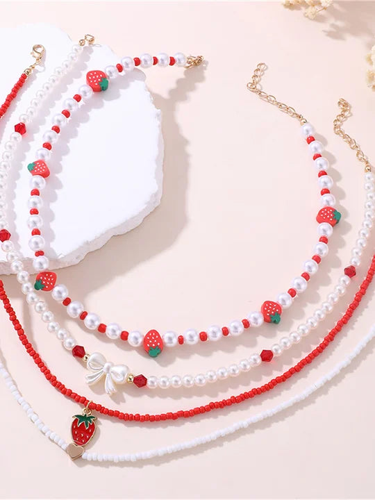 Pearl Artificial Jewellery - Necklace Set