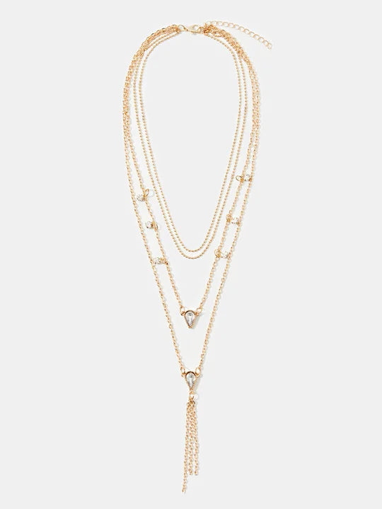 Rhinestone Artificial Jewellery - Multi-Layer Necklace