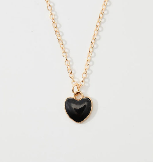 black heart necklace