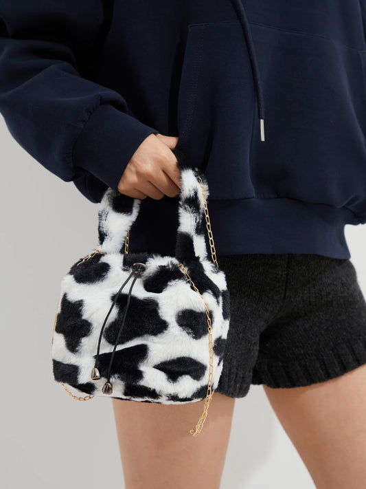 Solid Bucket Crossbody Bag
