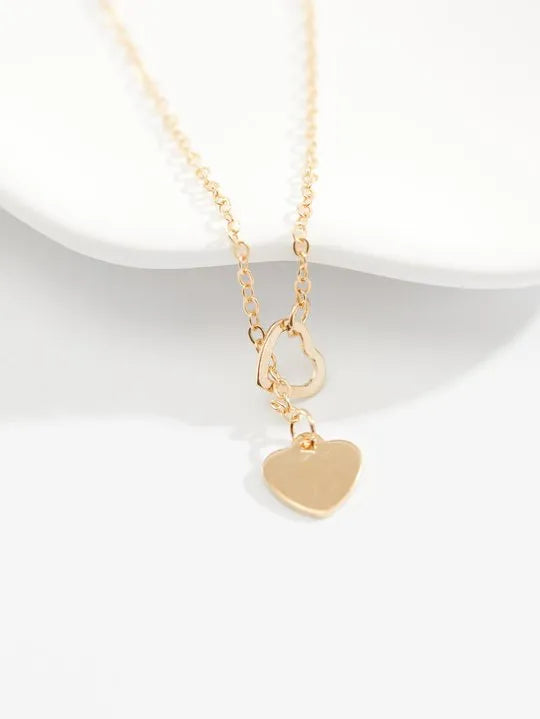 Heart Artificial jewellery - Pendant Necklace Love Letter to Tiny, Dainty Jewelry