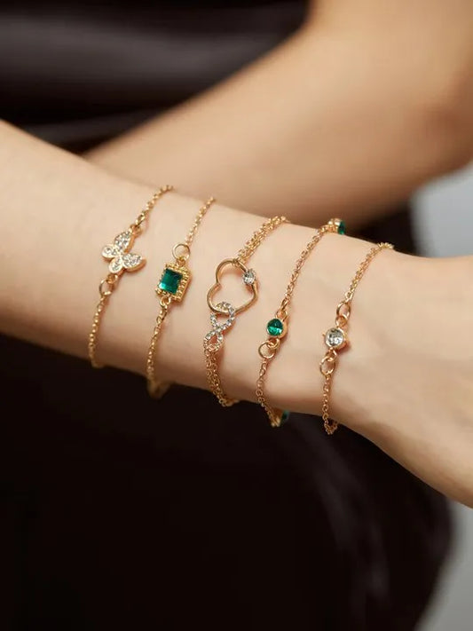 Rhinestone Bracelet Set