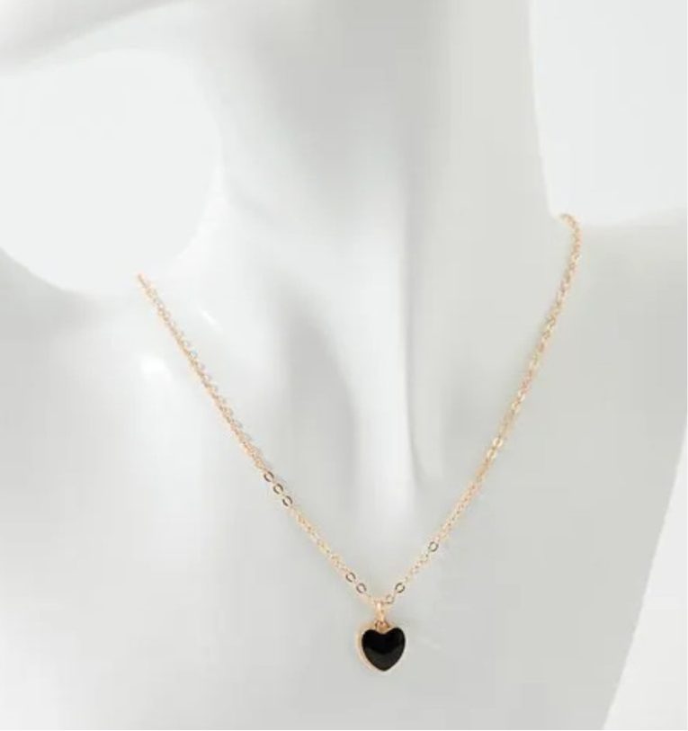black heart necklace