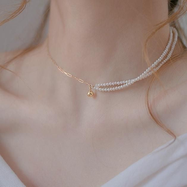 Pearl chain necklace