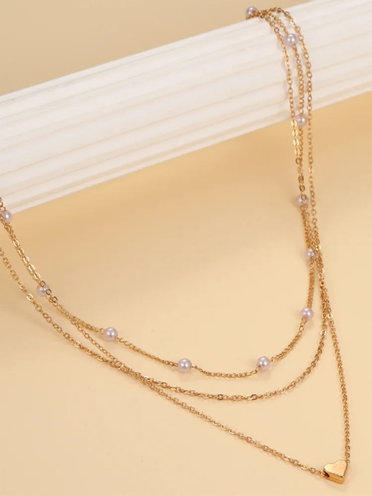 Heart Artificial Jewellery - Necklace Set