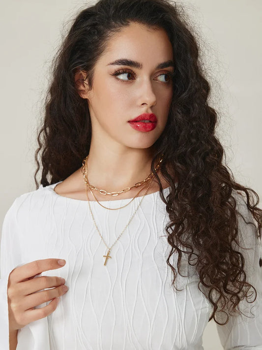 Geometric Artificial Jewellery - Multi-Layer Necklace