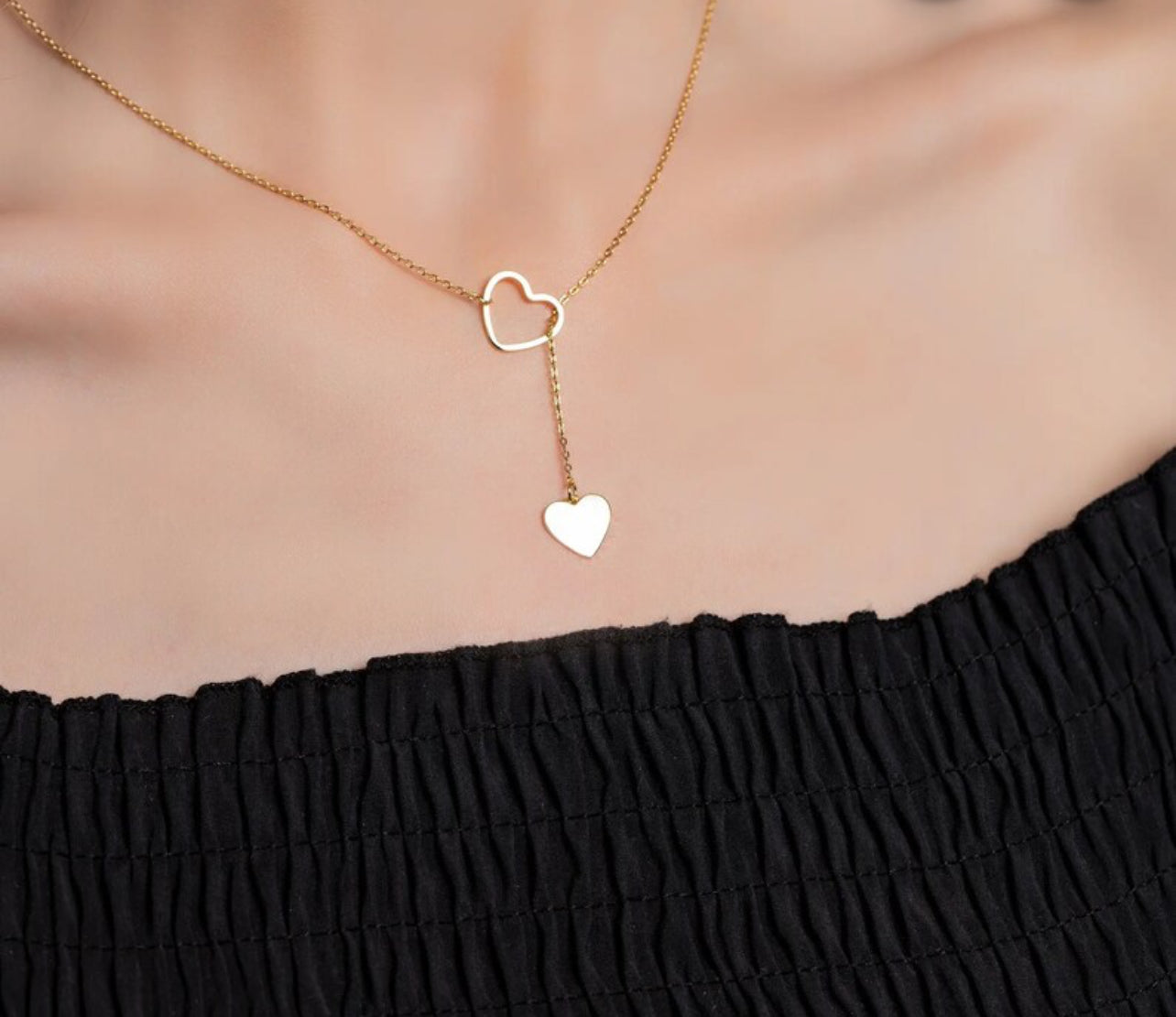 Heart Artificial jewellery - Pendant Necklace Love Letter to Tiny, Dainty Jewelry