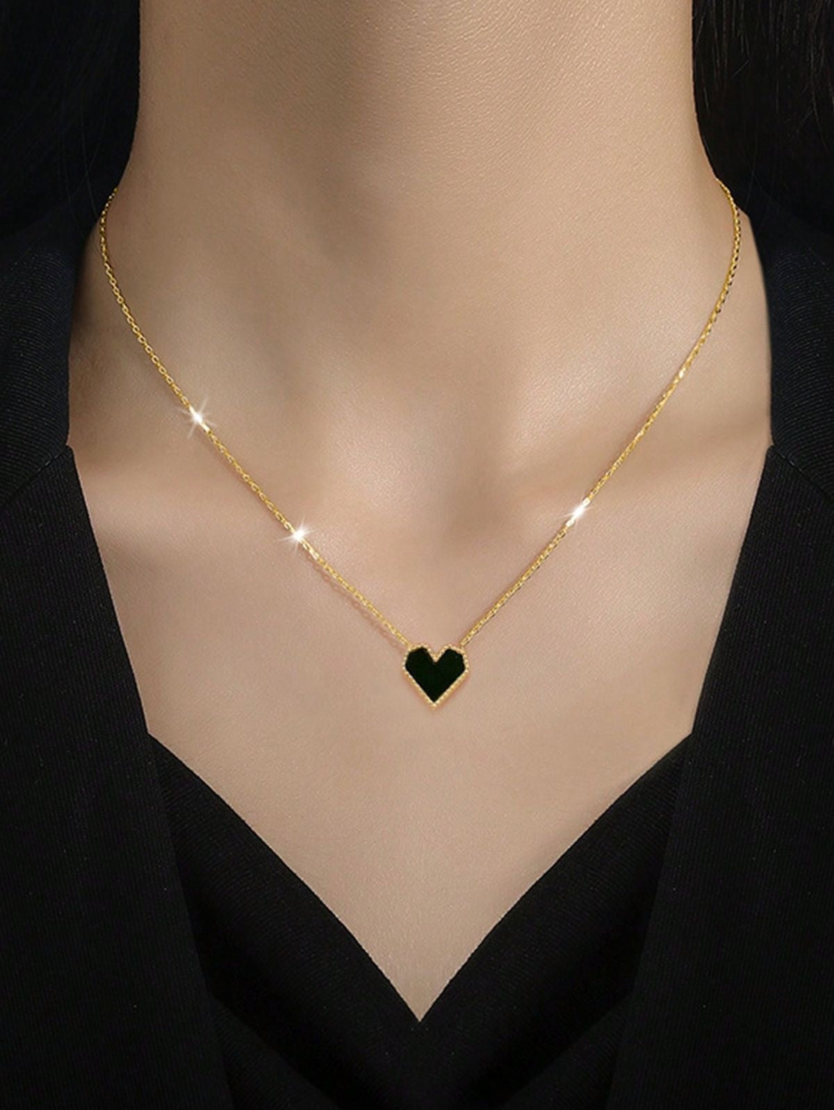 black heart necklace