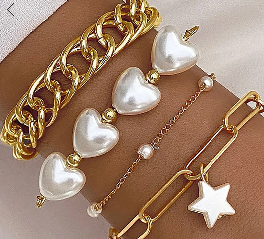 Heart Bracelet Set