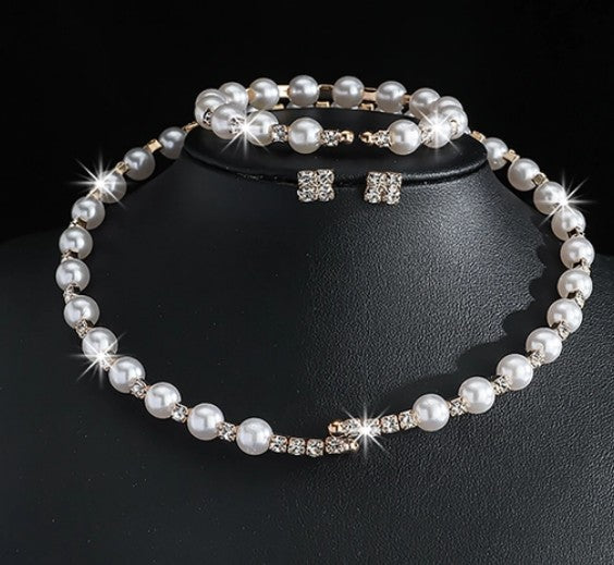 Rhinestone Imitation/Artificial Jewellery 3Pcs