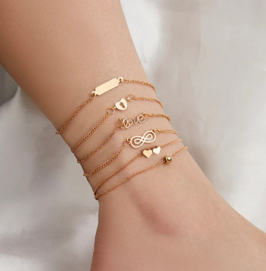 Alphabet Imitation/Artificial Jewellery - Anklet