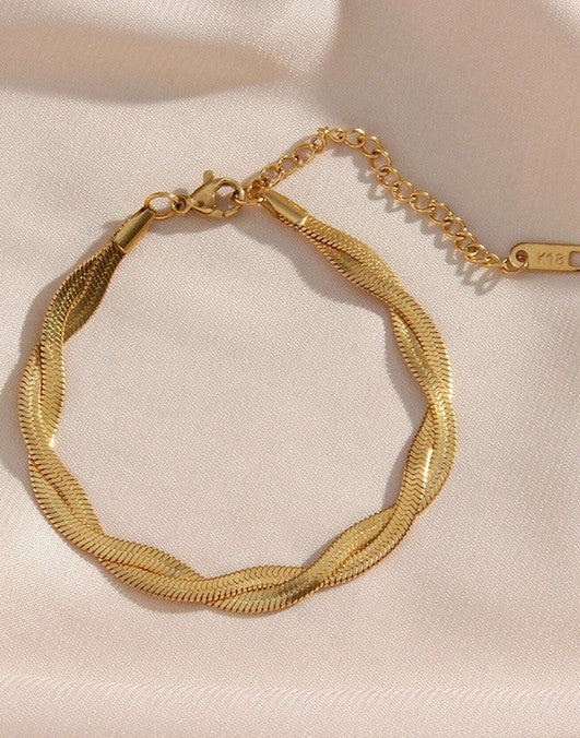 2pcs/set Chic Gold Tone Stainless Steel Cross Design Necklace And Bracelet For Women's Daily & Party Wear