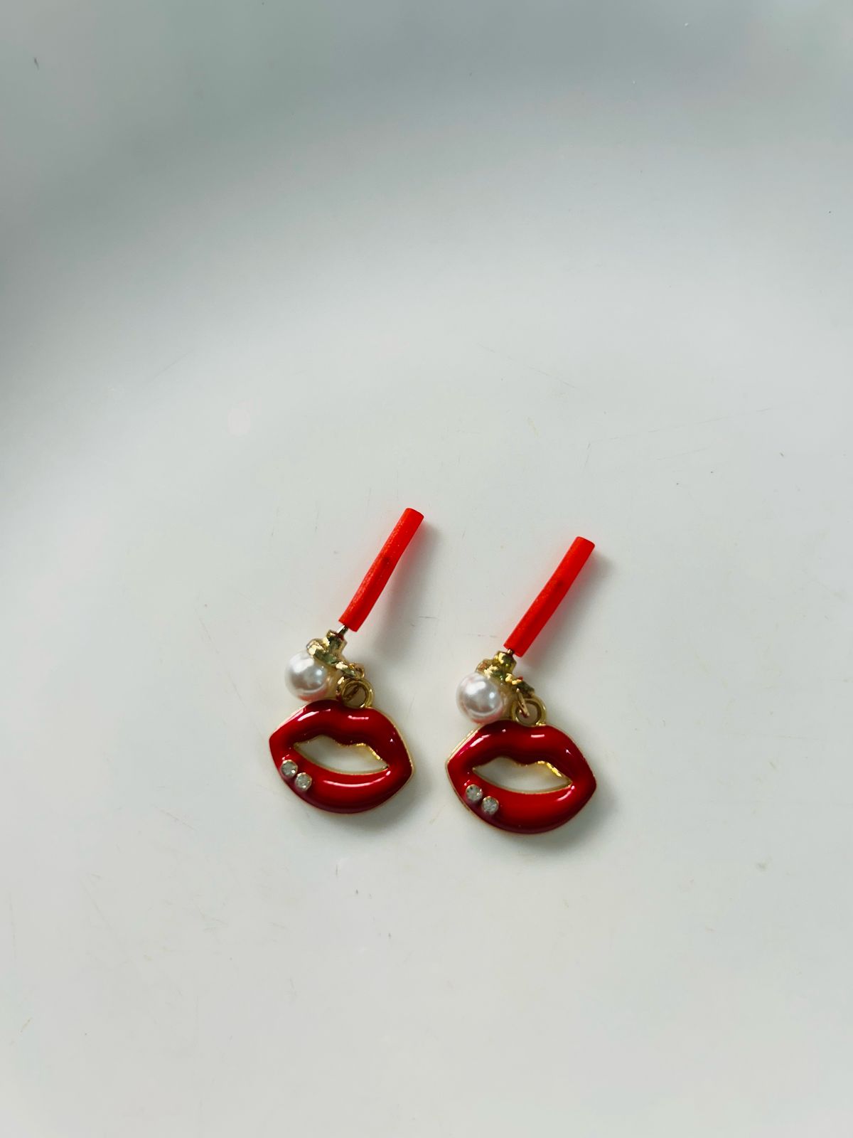 Fashion  Earring, Red, 1 Pair, Kiss Lips Dangle Earring Mouth Drop Earrings for Women Nightclub Hip Hop Jewelry