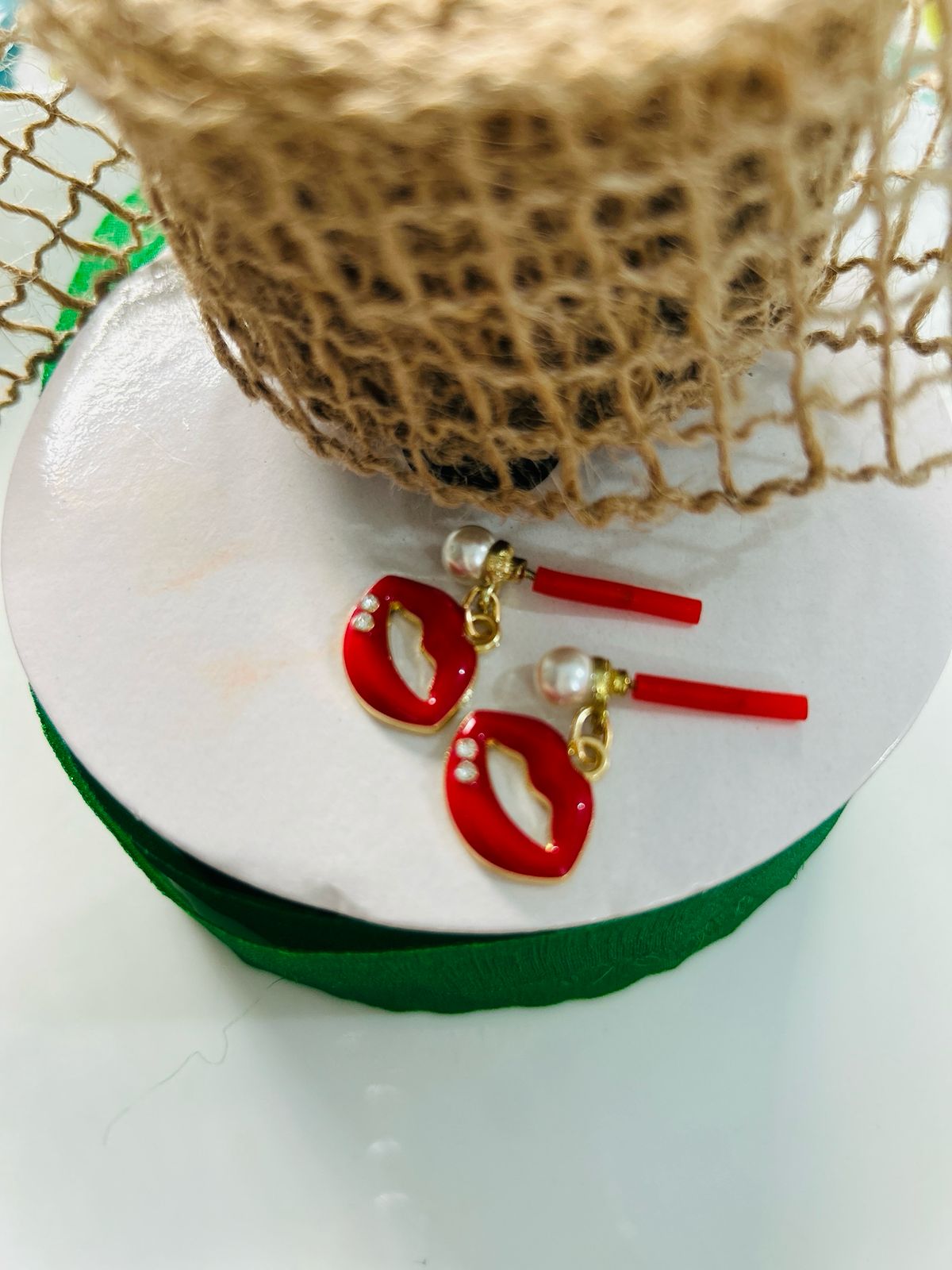 Fashion  Earring, Red, 1 Pair, Kiss Lips Dangle Earring Mouth Drop Earrings for Women Nightclub Hip Hop Jewelry