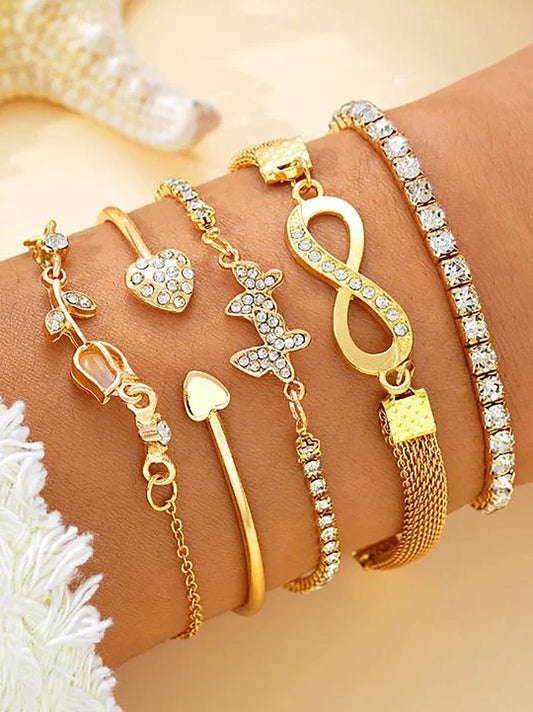 Rhinestone Bracelet Set