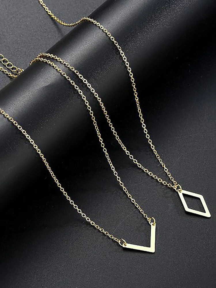 Geometric Artificial Jewellery - Necklace Set