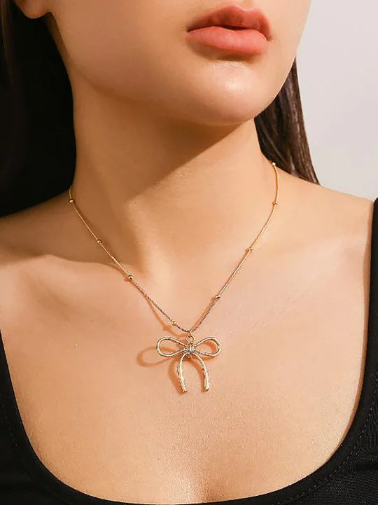 Bow Tie Artificial jewellery - Pendant Necklace
