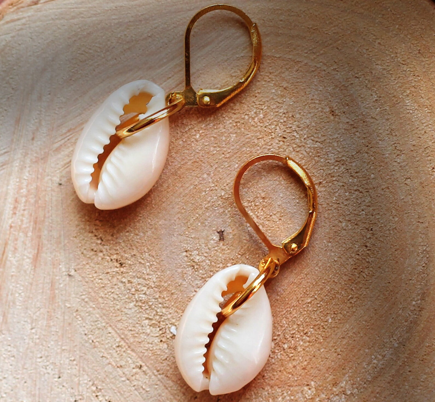 Cowrie Shell Earrings | Stainless Steel Gold | Summer | Earring | Cowry | Elegant | Minimalist